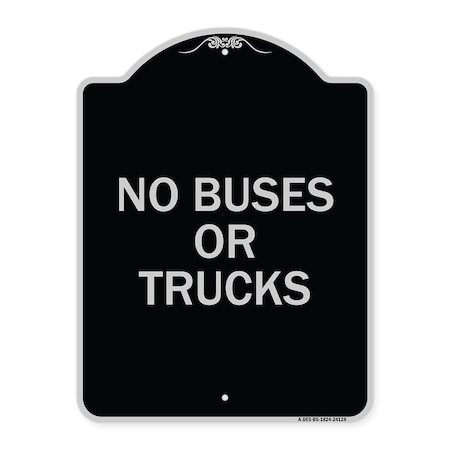 Driveway No Buses Or Trucks Heavy-Gauge Aluminum Architectural Sign